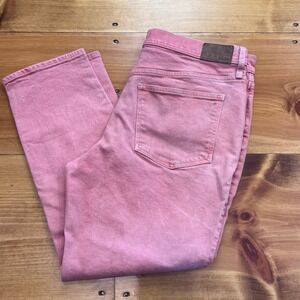 Madewell The Perfect Vintage Jean Pink High Rise Straight Leg Denim Size 32 A6